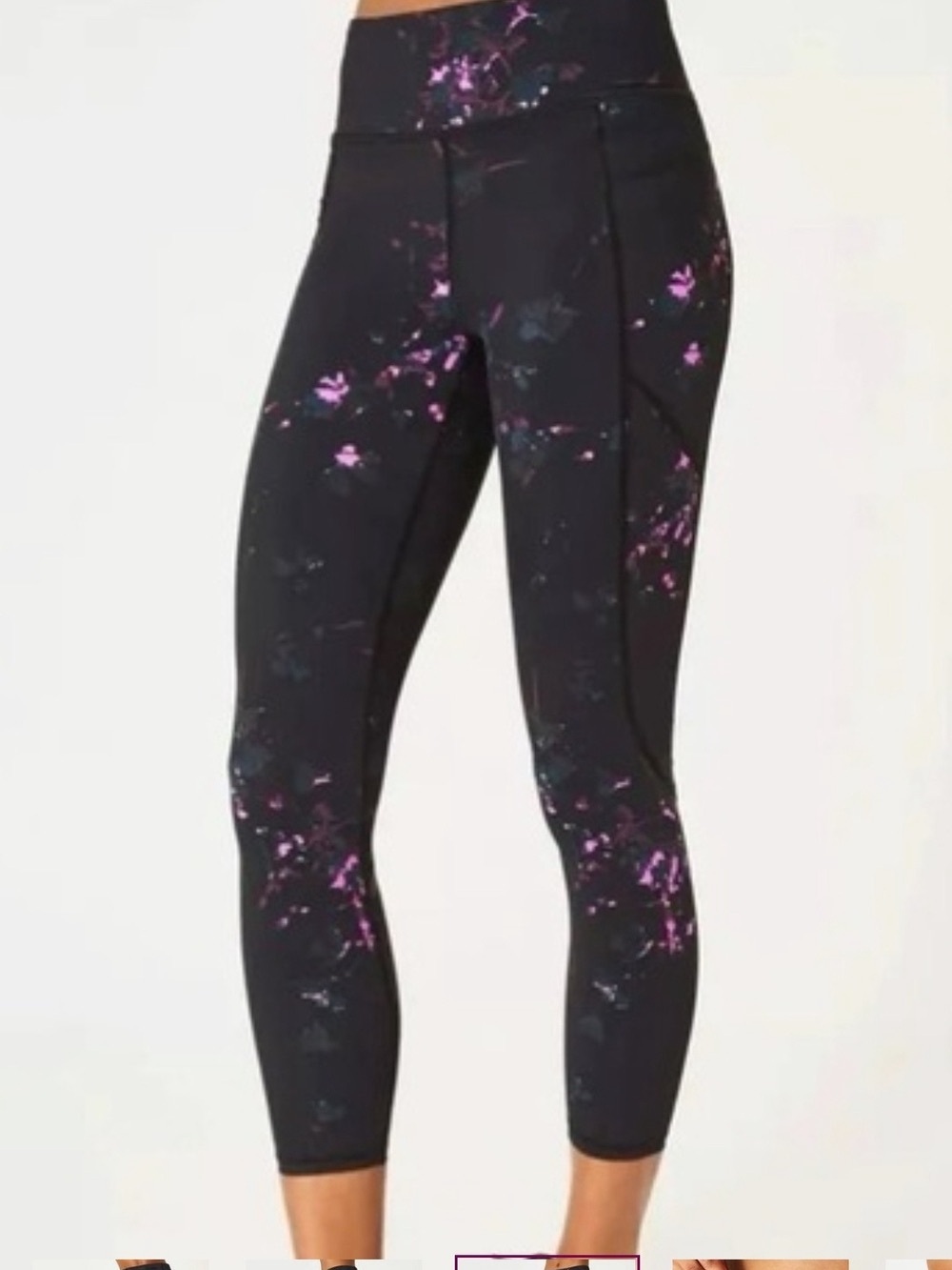 Sweaty Betty The Zero Gravity Legging Black Daisy Print Size S